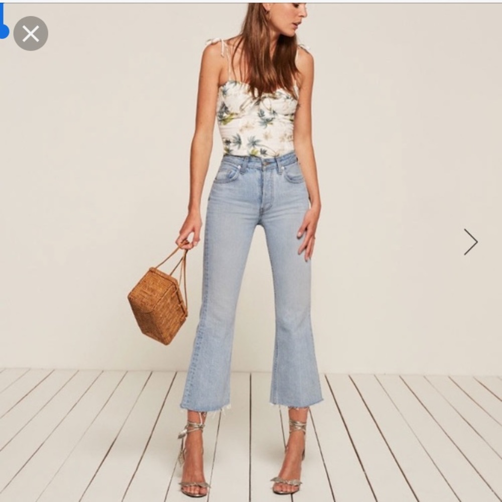 Reformation Mid Crop Flare Jean